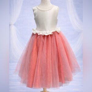 Girls pink tulle dress